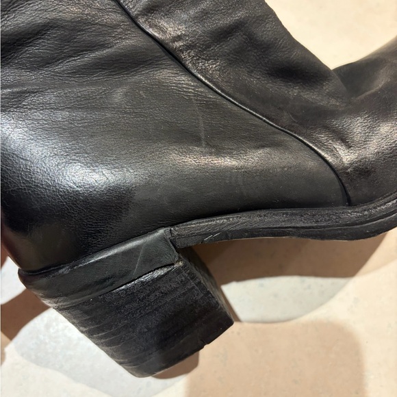 A.S. 98 Handmade Italian Black Leather Ankle Boots / Artisan Side Zip - Picture 9 of 10